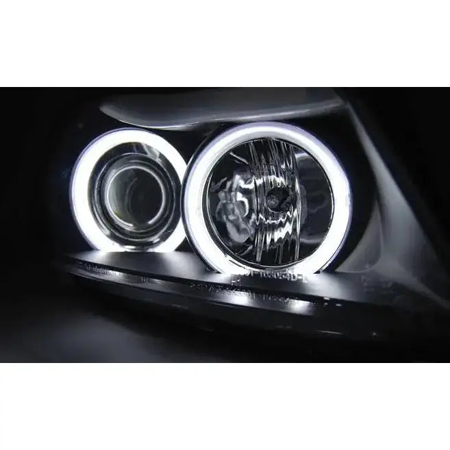 Frontlykter Bmw E90/e91 03.05-08.08 Angel Eyes Ccfl Black - 4