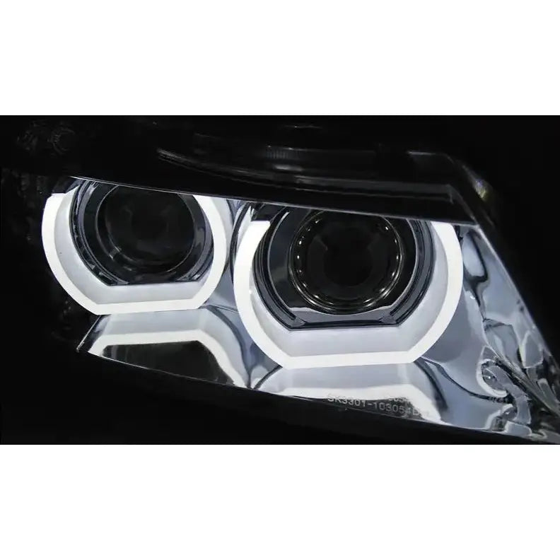 Frontlykter Bmw E90/e91 09-11 Hid Drl Chrome Led Indicator