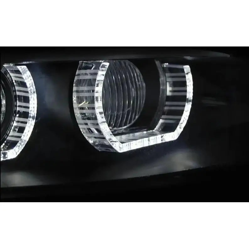 Frontlykter Bmw E92/e93 06-10 Angel Eyes Led Black Afs Hid - 5