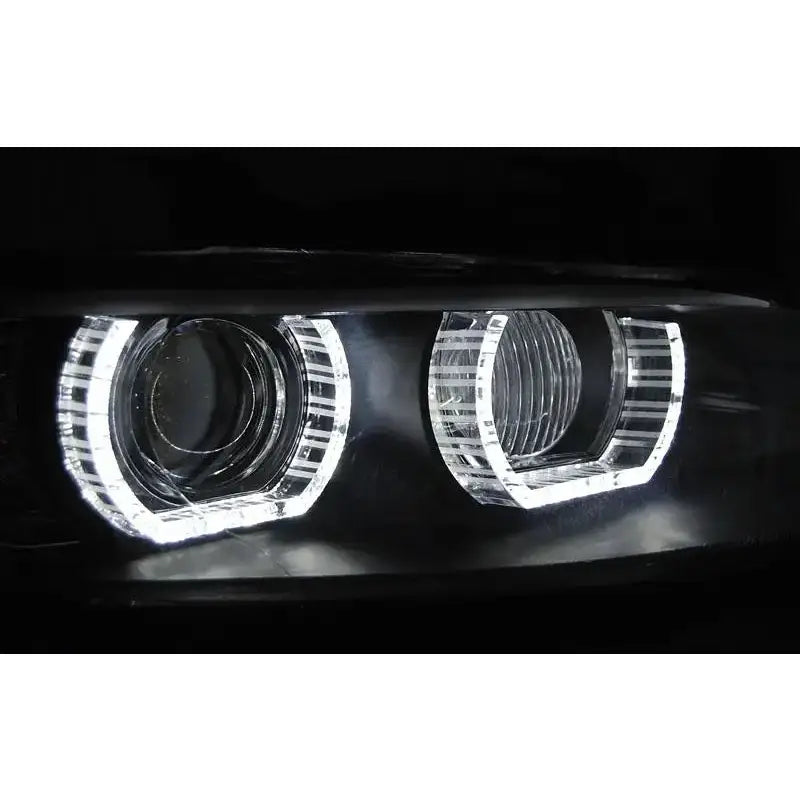 Frontlykter Bmw E92/e93 06-10 Angel Eyes Led Black Hid - 3