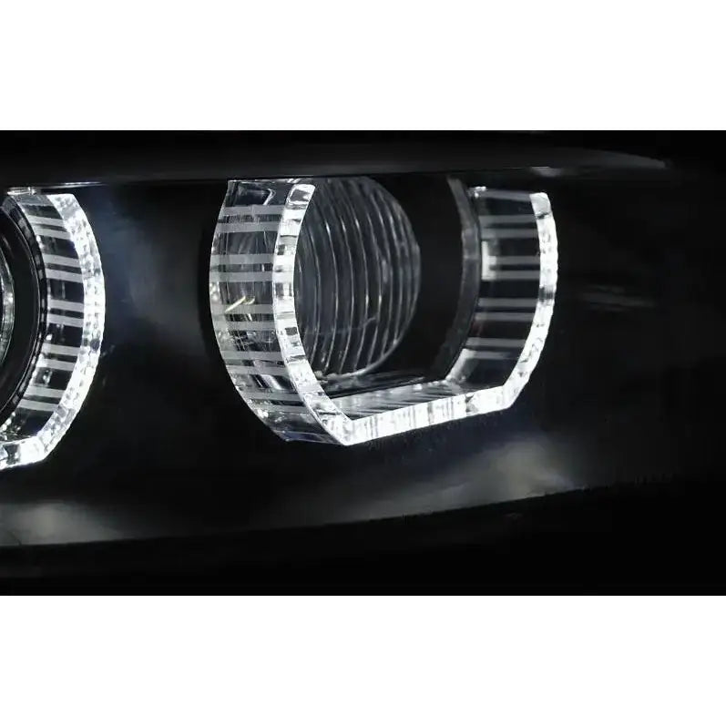 Frontlykter Bmw E92/e93 06-10 Angel Eyes Led Black Hid - 5