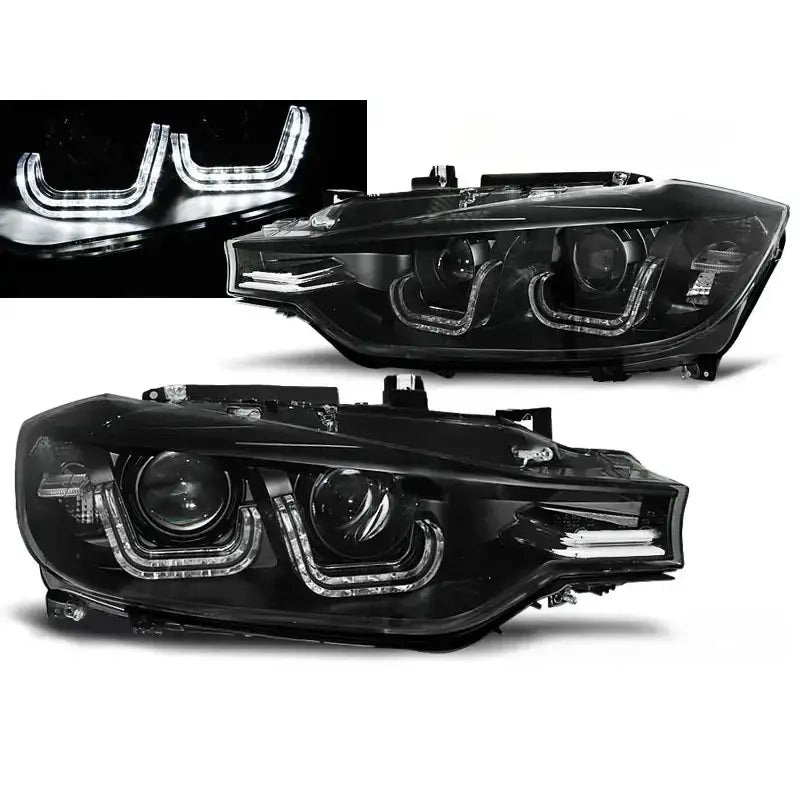 Frontlykter Bmw F30/f31 10.11 05.15 Black U-led Bar - 1