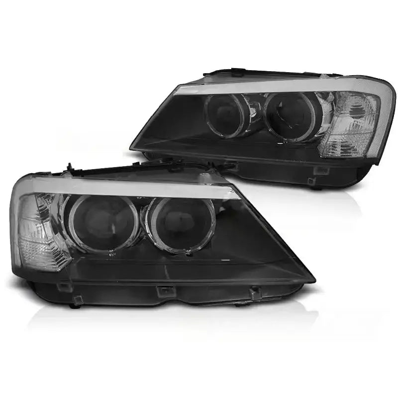 Frontlykter Bmw X3 F25 10-07.14 Black Led