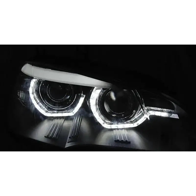 Frontlykter Bmw X5 E70 07-10 Ae Drl Led Black Afs Hid - 3