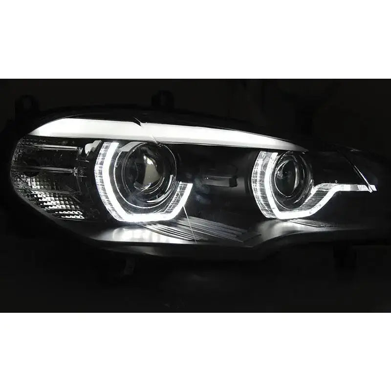 Frontlykter Bmw X5 E70 07-10 Ae Drl Led Black Afs Hid - 4