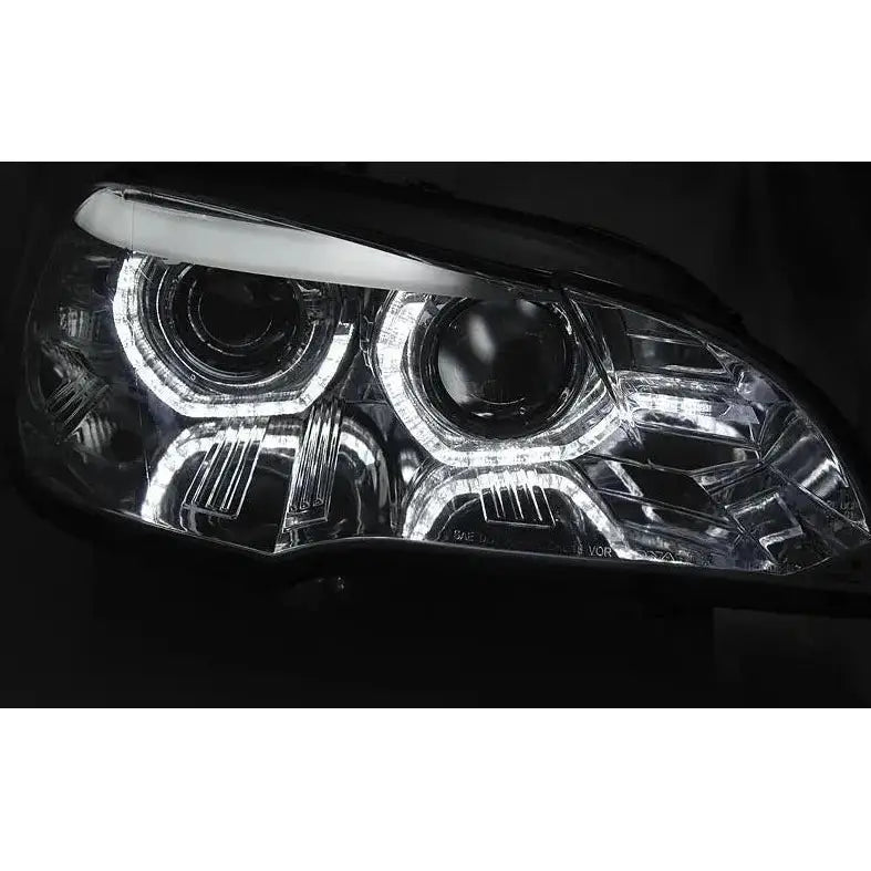 Frontlykter Bmw X5 E70 07-10 Ae Drl Led Chrome Hid - 5