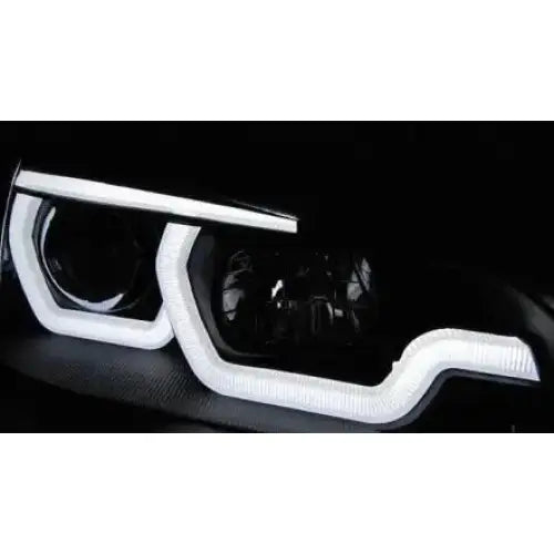 Frontlykter Bmw X5 E70 07-13 Tube Llight Drl Black