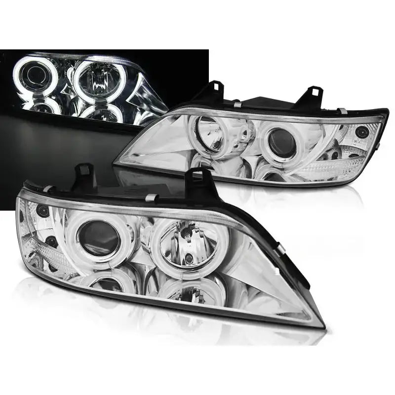 Frontlykter Bmw Z3 01.96-02 Angel Eyes Ccfl Chrome - 1