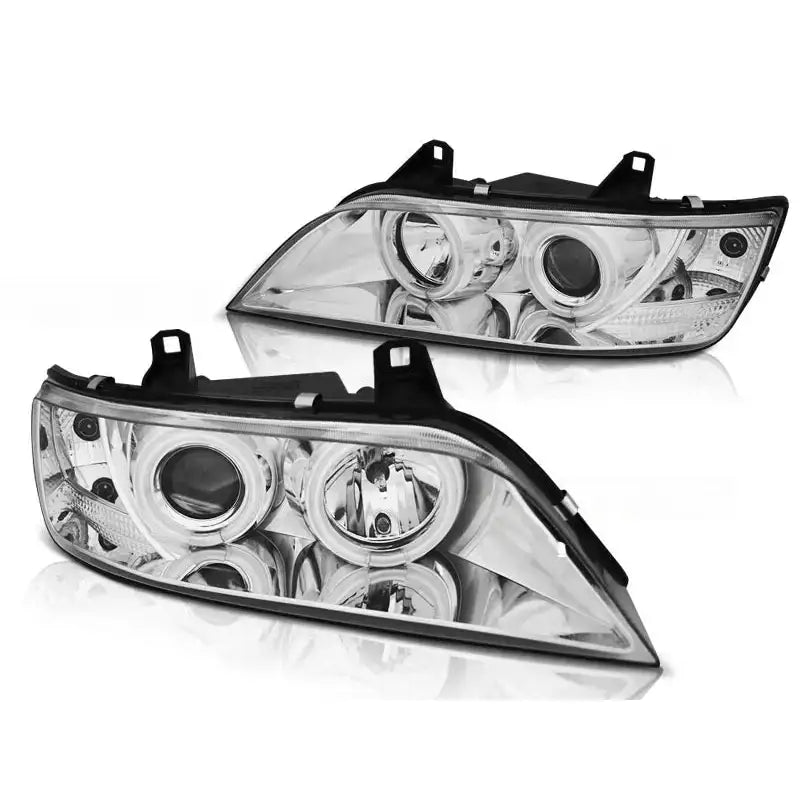 Frontlykter Bmw Z3 01.96-02 Angel Eyes Ccfl Chrome - 2