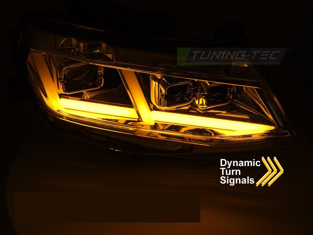 Chevrolet Camaro 2016-2019 full LED frontlykter krom montert på bil
