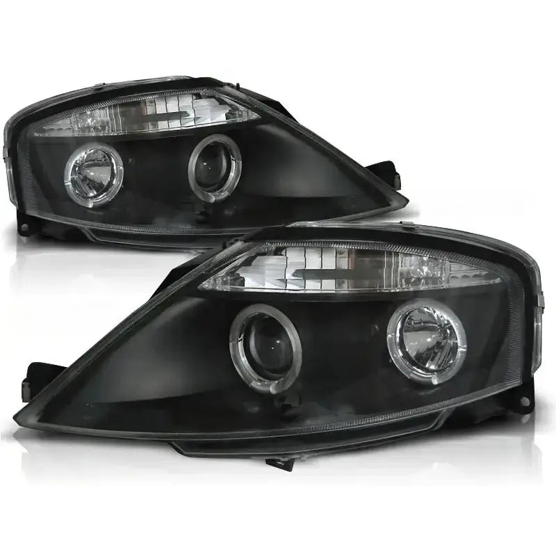 Frontlykter Citroen C3 03.02-09 Angel Eyes Black - 2