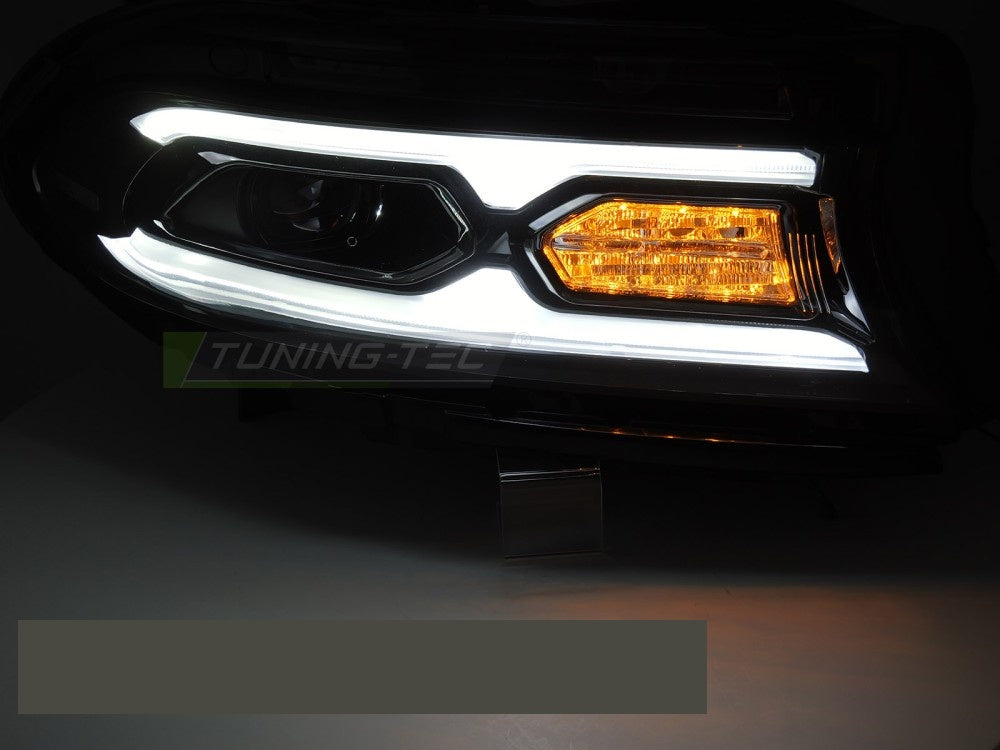 Frontlykter Dodge Charger 14–23 full LED svart par venstre og høyre