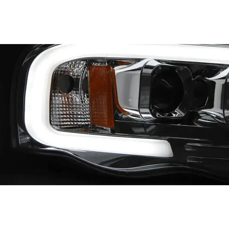 Frontlykter Dodge Ram 02-06 Tube Light Chrome