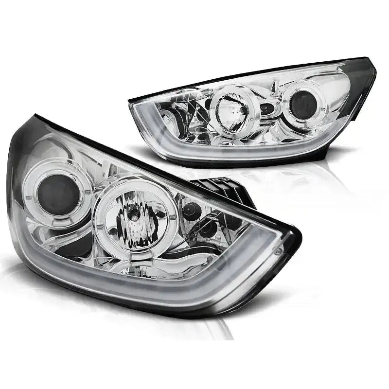 Frontlykter Hyundai Tucson Ix35 10-13 Chrome Tube Light