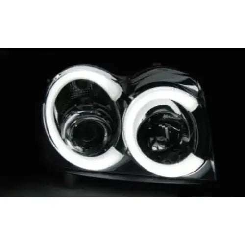 Frontlykter Jeep Grand Cherokee 05-08 Chrome Tube Light - 2