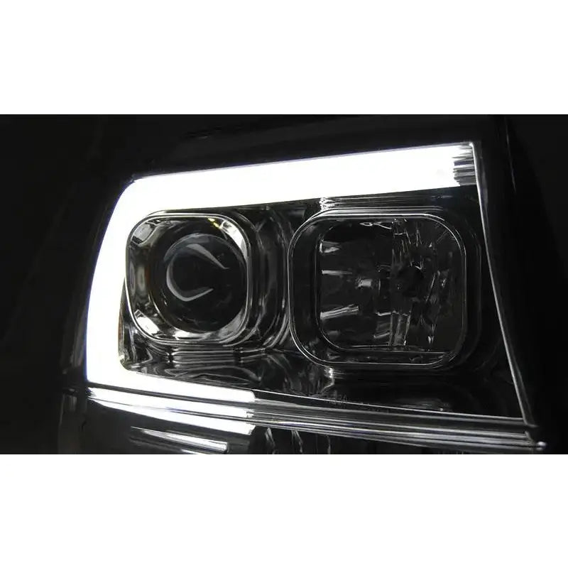 Frontlykter Jeep Grand Cherokee 99-05.05 Tube Light Chrome - 4