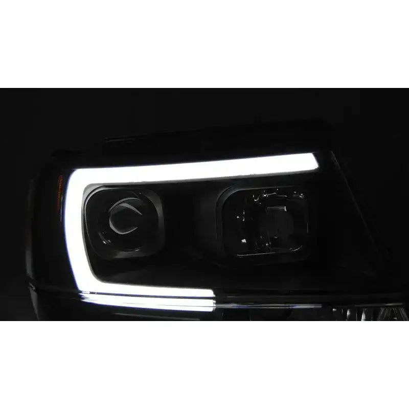 Frontlykter Jeep Grand Cherokee 99-05 Tube Light Black - 3