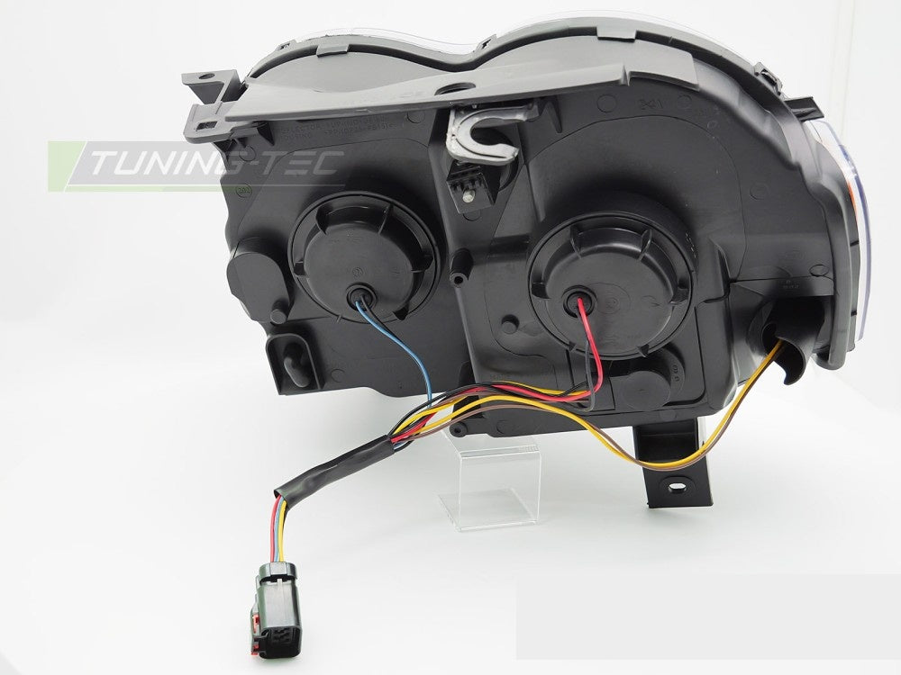 Komplett sett frontlykter Jeep Grand Cherokee WH Tube Light svart LPCH49