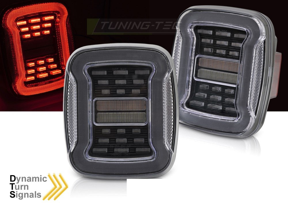 LED frontlykt Jeep Wrangler YJ 1991–1996 hvit belysning nærbilde