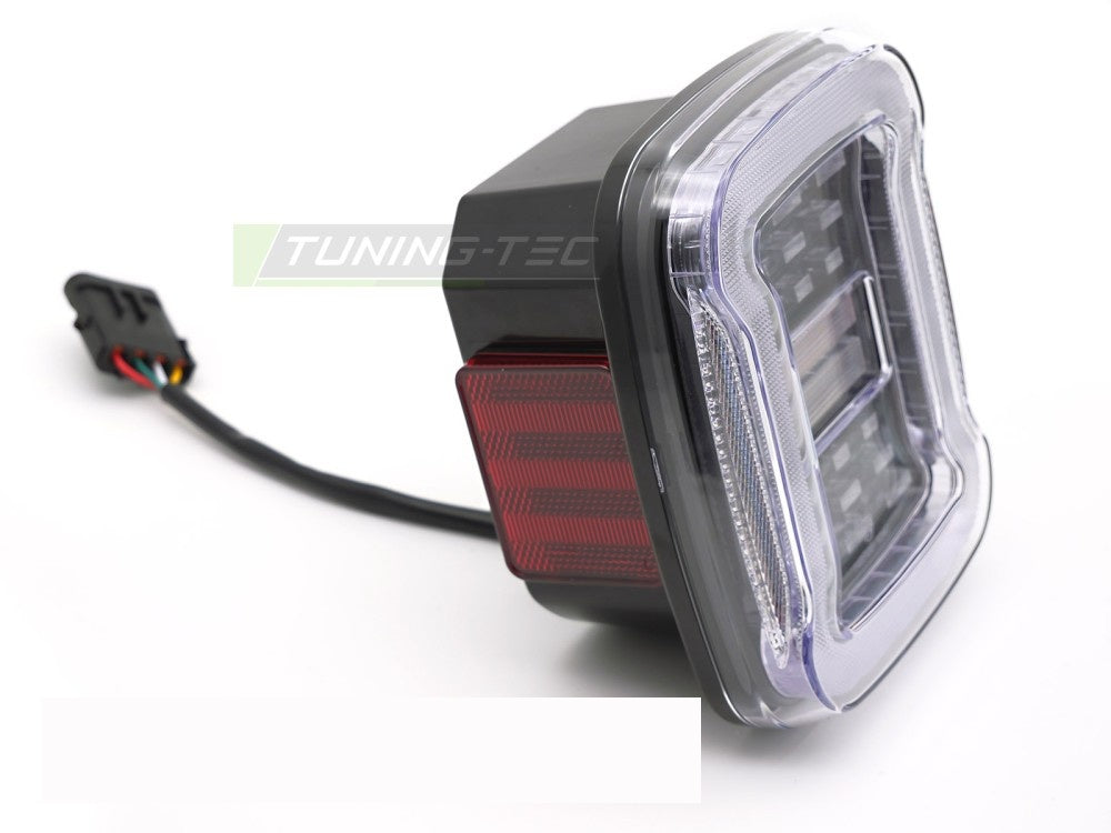 Frontlykter Jeep Wrangler TJ 1996–2006 hvit LED montert