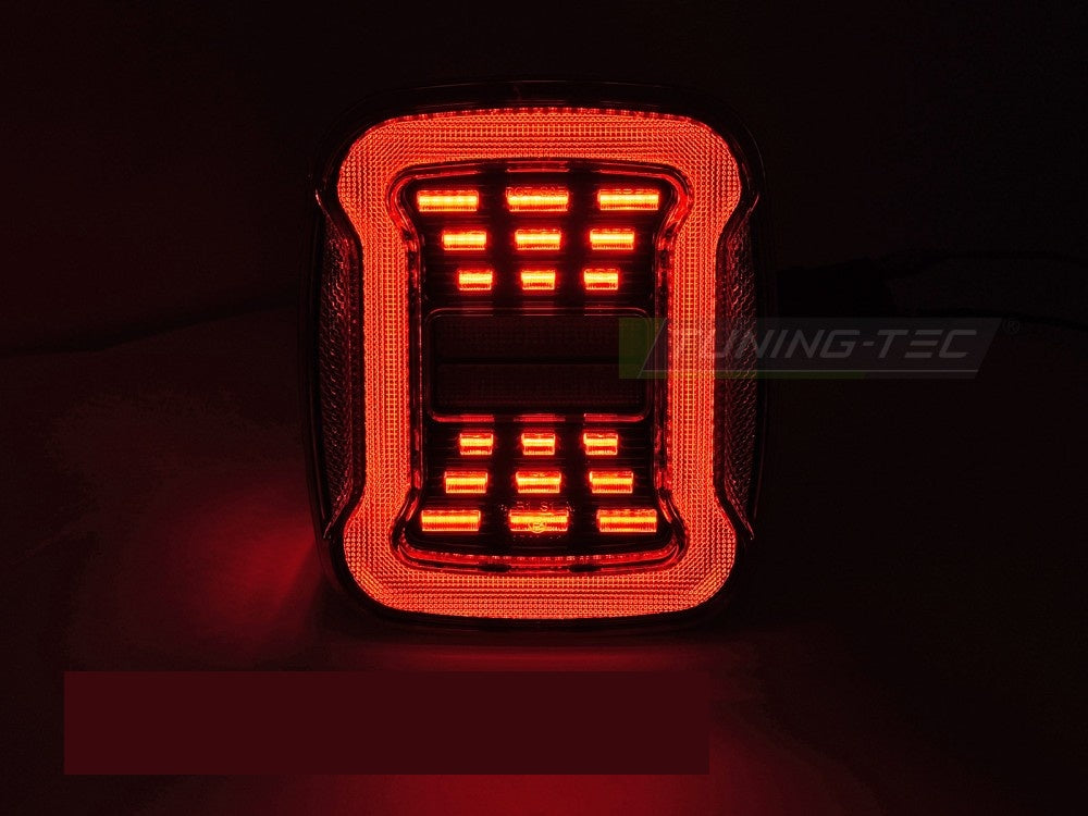 Jeep Wrangler YJ TJ LED frontlykter sett fra siden detalj