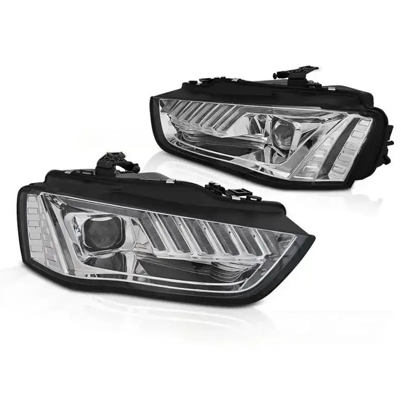 Frontlykter Led Chrome Seq - Audi A4 B8 12-15 - 1