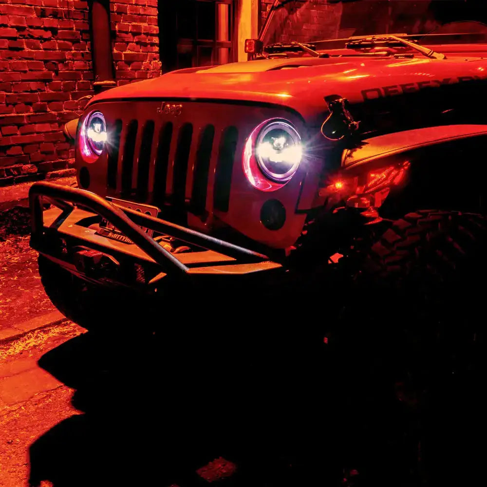 Frontlykter Led Ring Truck Lite Jeep Wrangler Jk - 3