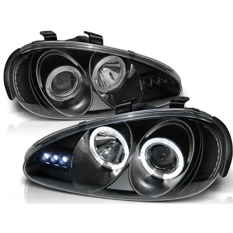 Frontlykter Mazda Mx3 91-98 Angel Eyes Black - 2