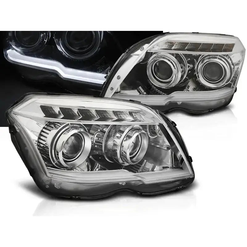 Frontlykter Mercedes Glk X204 06.08-08.12 Tube Light Chrome - 1