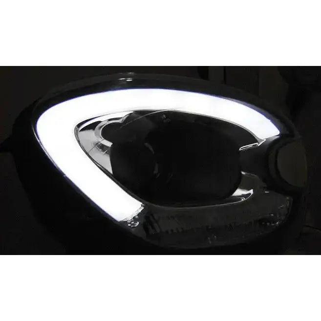 Frontlykter Mercedes R170 Slk 04.96-04 Angel Eyes Black - 3