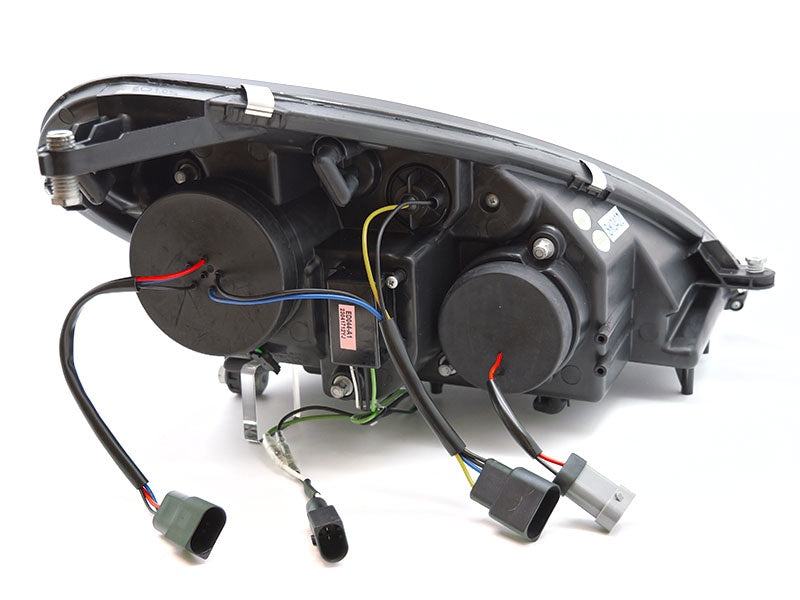 Xenon frontlykter med dagkjørelys Mercedes-Benz SLK R171 2004–2011 svart finish nærbilde
