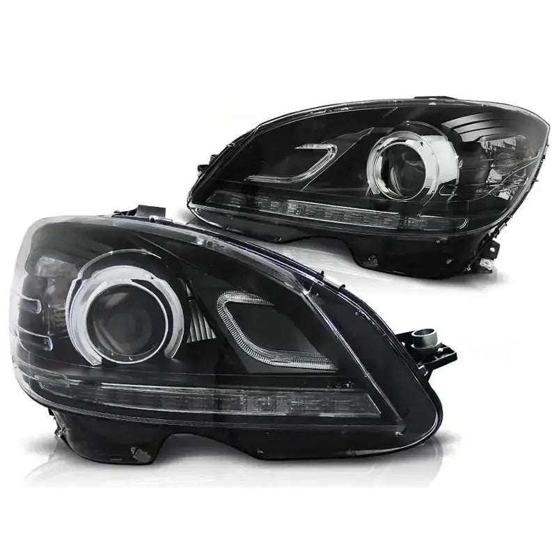 Frontlykter Mercedes W204 07-10 Black - 2