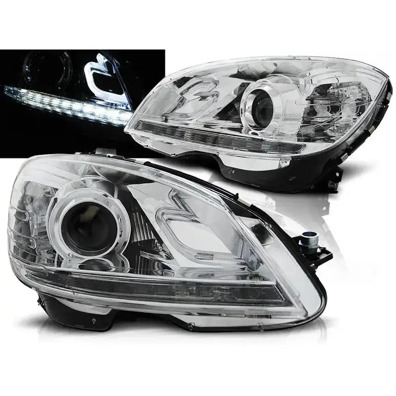 Frontlykter Mercedes W204 07-10 Chrome - 1