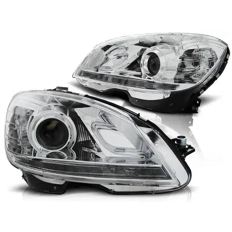 Frontlykter Mercedes W204 07-10 Chrome - 2