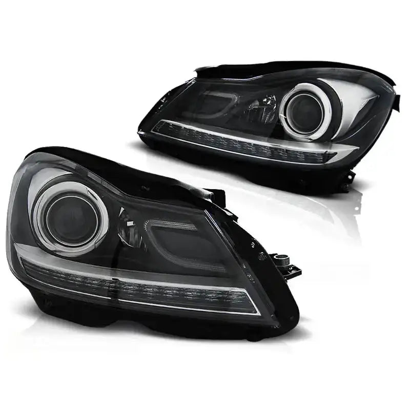 Frontlykter Mercedes W204 11- Black - 2