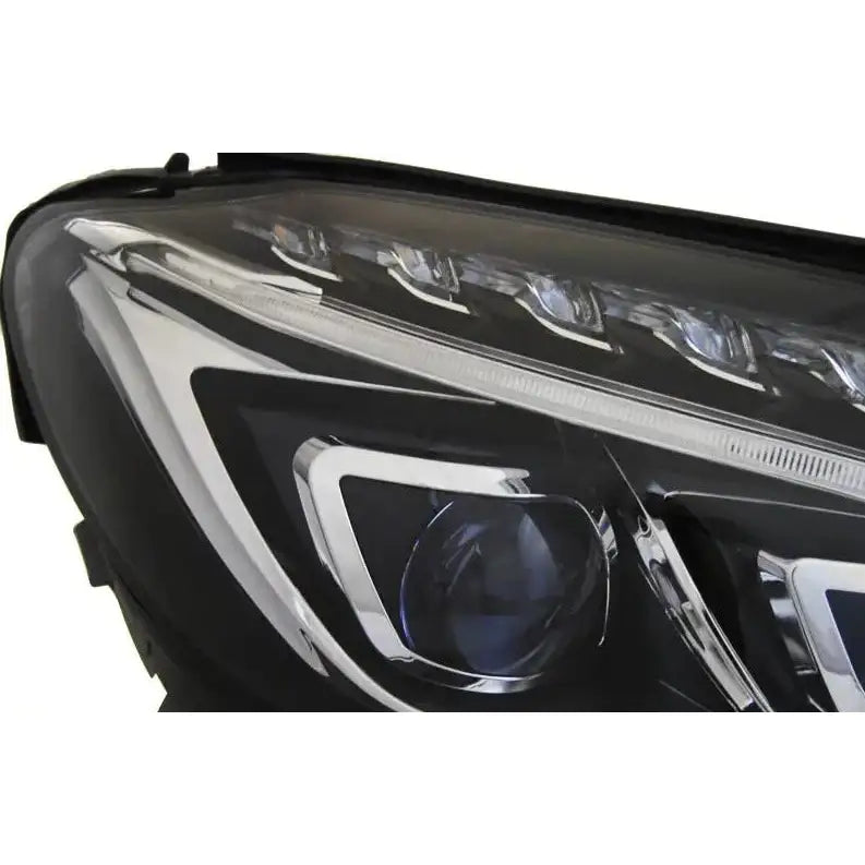 Frontlykter Mercedes W205 14-18 Black Led Drl - 3