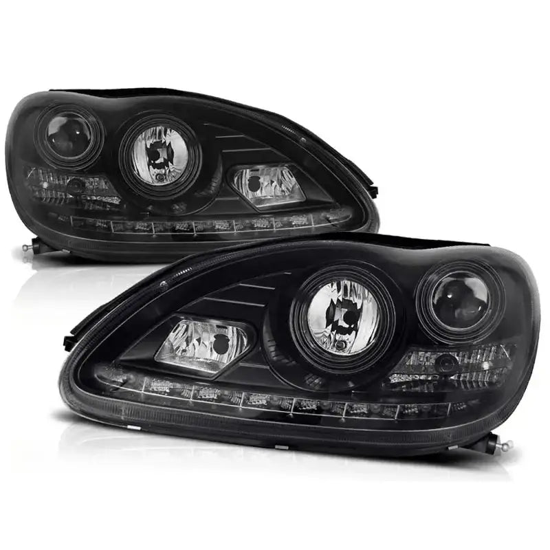 Frontlykter Mercedes W220 S-klasse 09.98-05.05 Black - 2