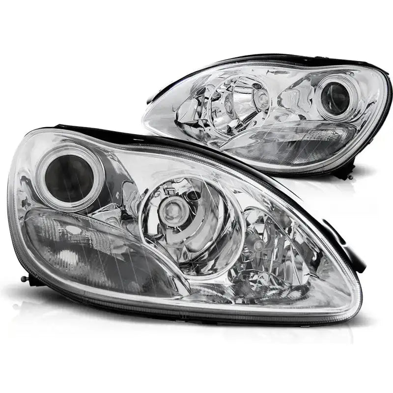 Frontlykter Mercedes W220 S-klasse 09.98-05.05 Chrome Projector Headlights - 1