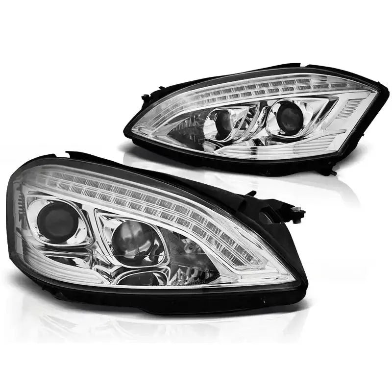 Frontlykter Mercedes W221 05-09 Daylight Hid Chrome - 2