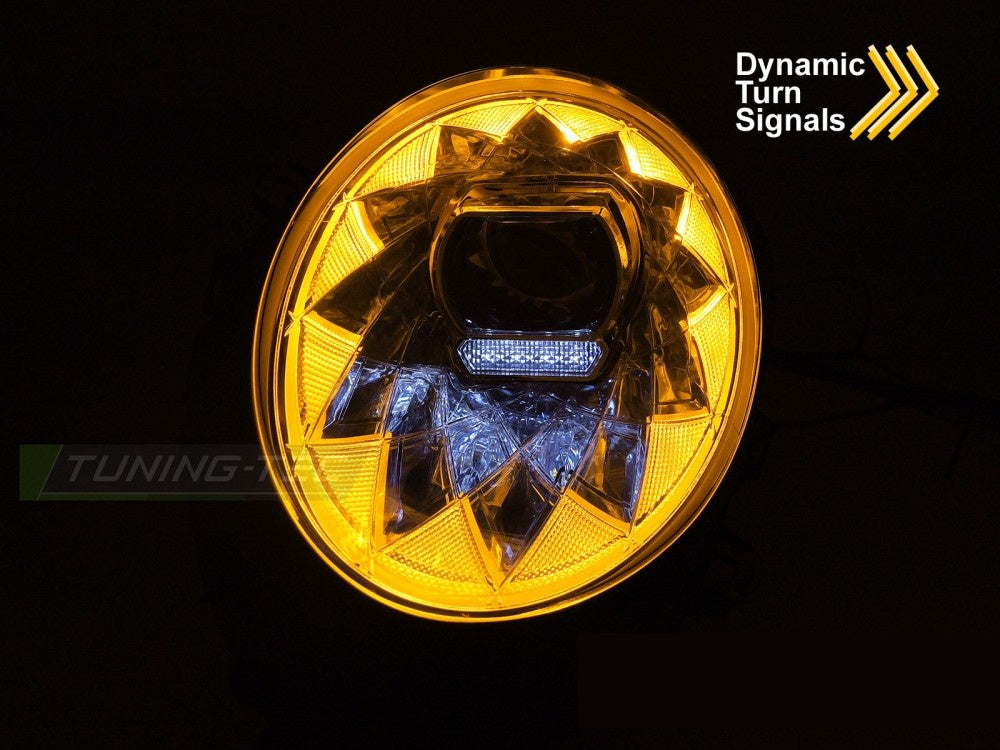 Nærbilde av full LED frontlykt LPMC20 til MINI Cooper F54 Clubman med LED-signallys