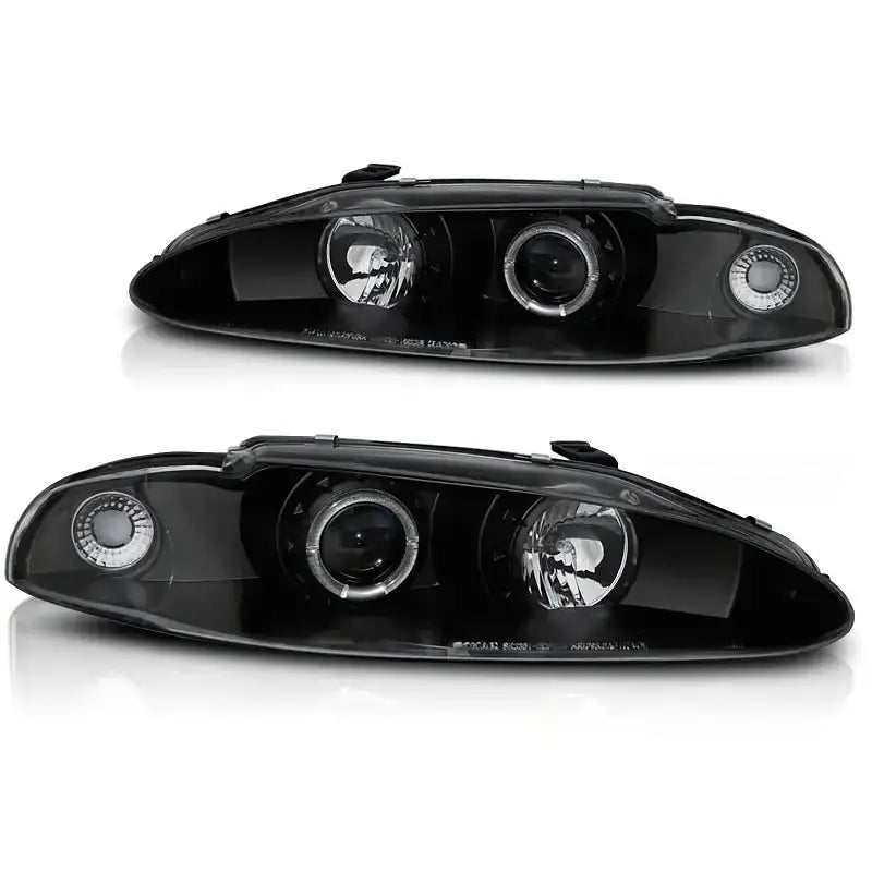 Frontlykter Mitsubishi Eclipse 06.95-96 Angel Eyes Black - 2