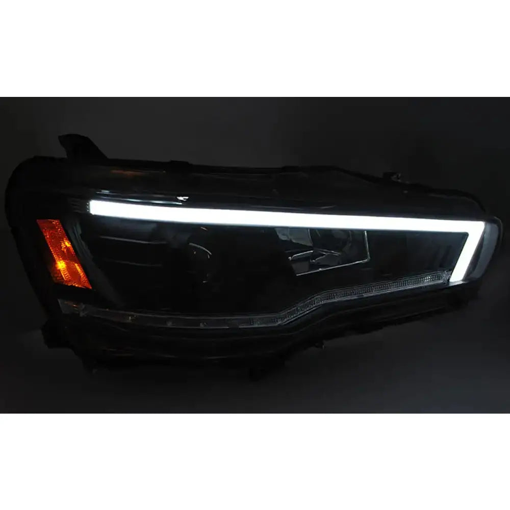 Frontlykter Mitsubishi Lancer 08- Led Black Seq - 2