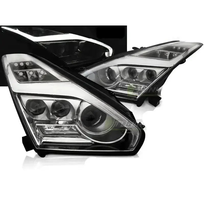 Frontlykter Nissan Gt-r 08-13 Led Chrome - 1