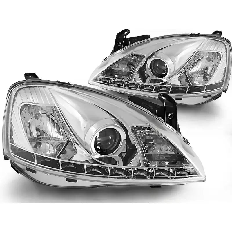 Frontlykter Opel Corsa c 11.00-09.06 Chrome