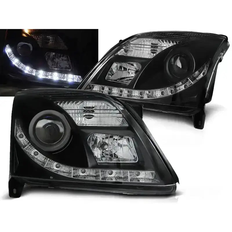 Frontlykter Opel Vectra c 04.02-08.05 Black Led