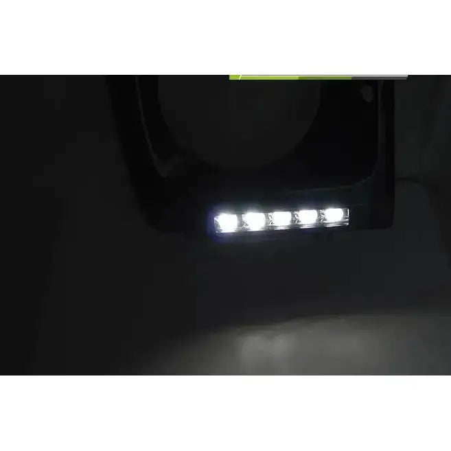 Frontlykter Ramme Mercedes W461,w463 01-12 Led Drl Black - 3