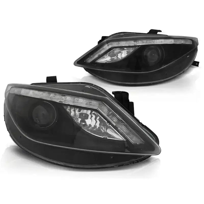 Frontlykter Seat Ibiza 6j 06.08-12 Black Led Py21w - 2