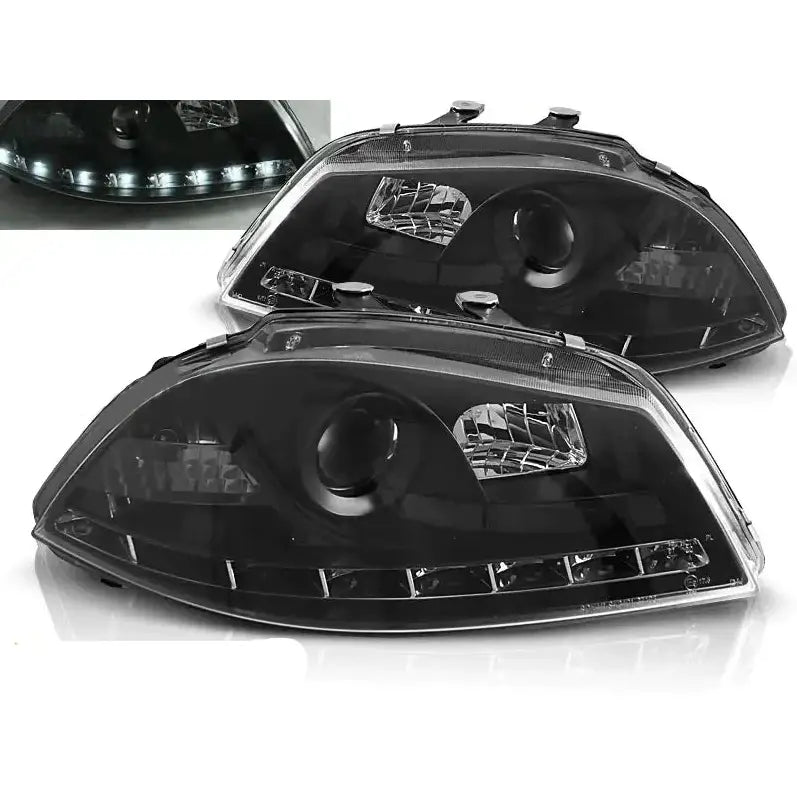 Frontlykter Seat Ibiza 6l 04.02-08 Black Led P21w - 1