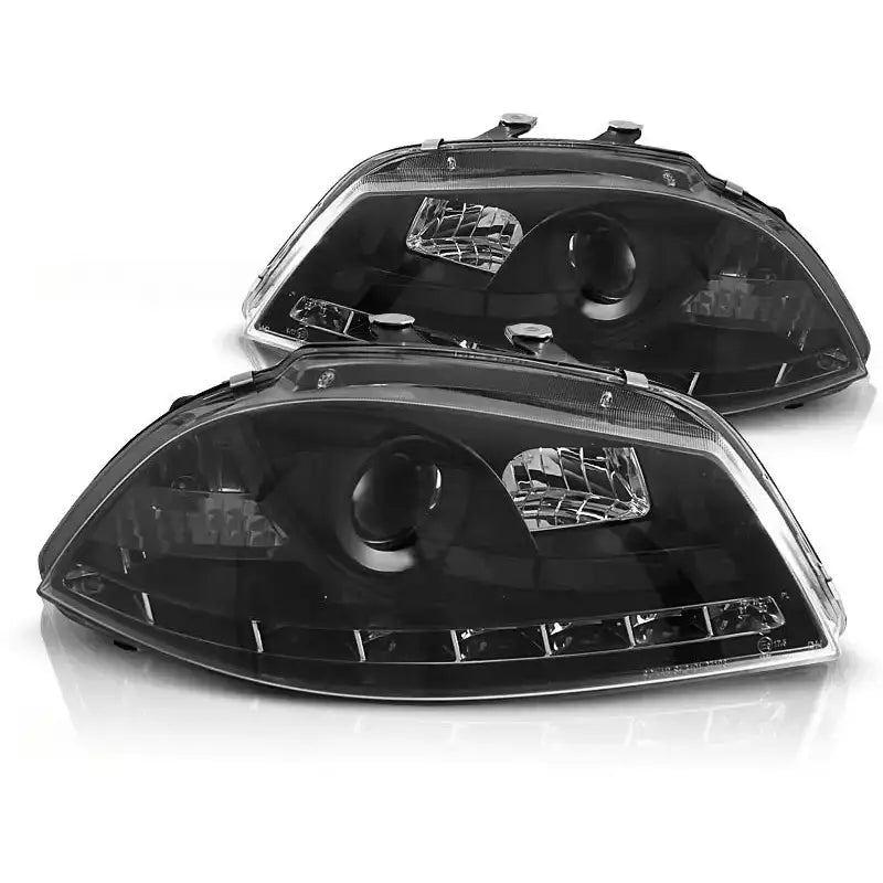 Frontlykter Seat Ibiza 6l 04.02-08 Black Led P21w - 2