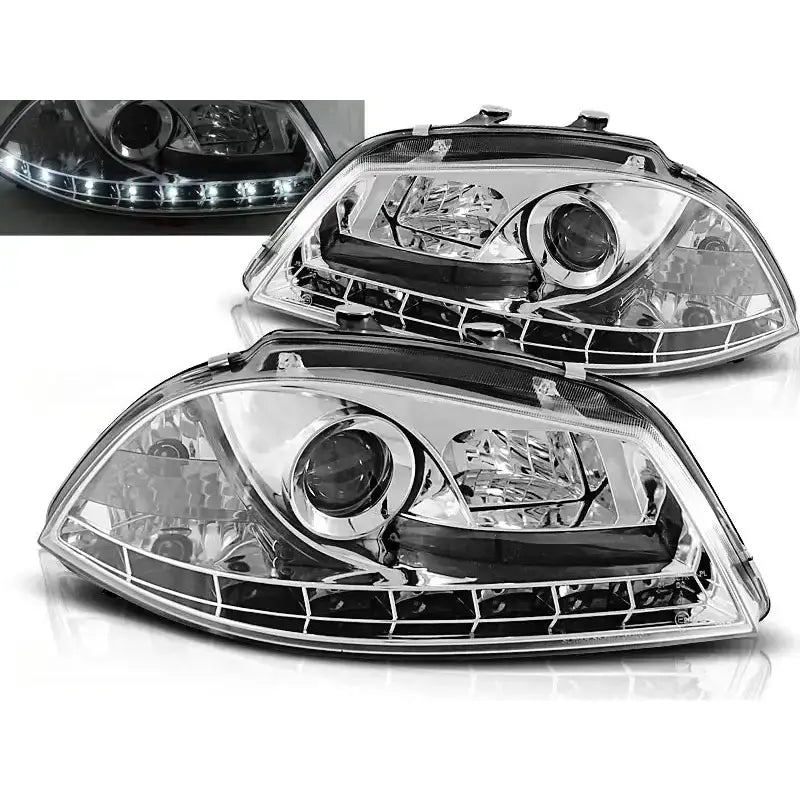 Frontlykter Seat Ibiza 6l 04.02-08 Chrome Led P21w - 1